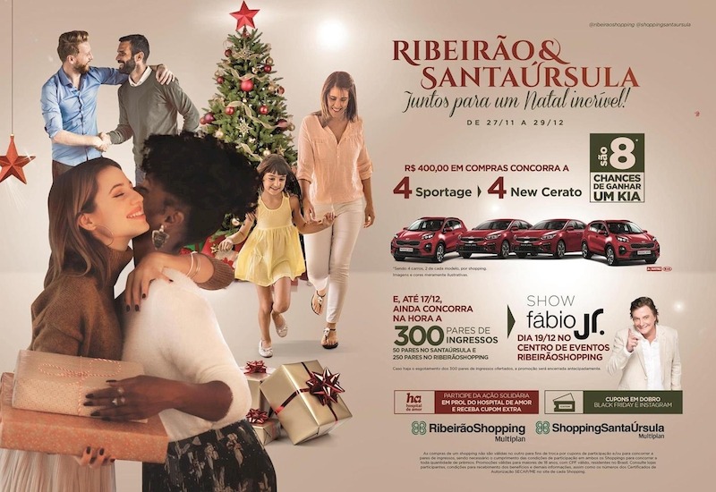RibeirãoShopping e ShoppingSantaÚrsula realizam campanha inédita de Natal