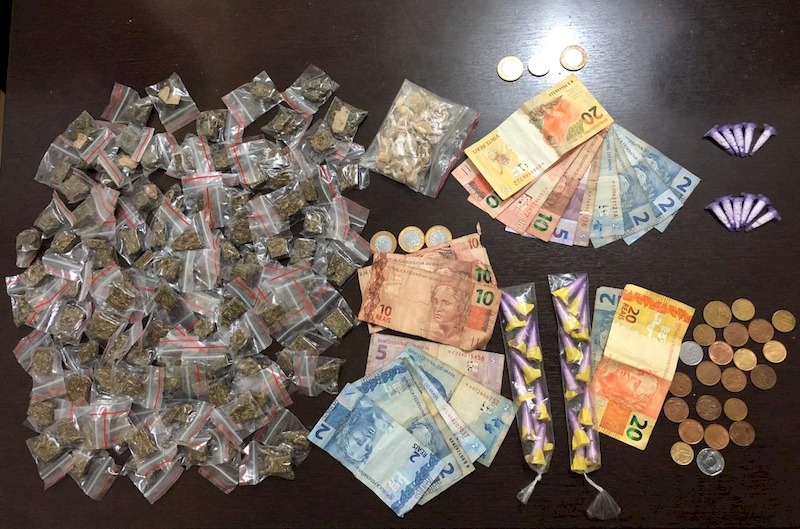 Rocam apreende trio de adolescentes com dinheiro e drogas no Aracy