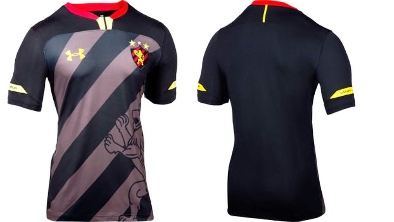 Sport lança nova camisa 3 com listras diagonais e leão
