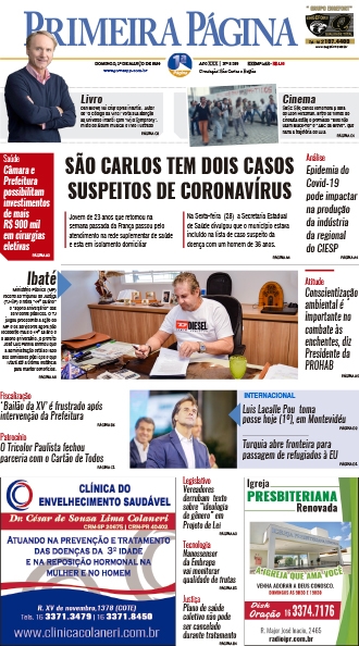 Capa do Impresso – 01/03/2020