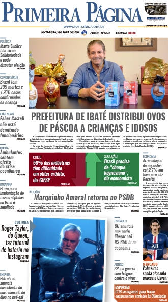 Capa do Impresso – 03/04/2020