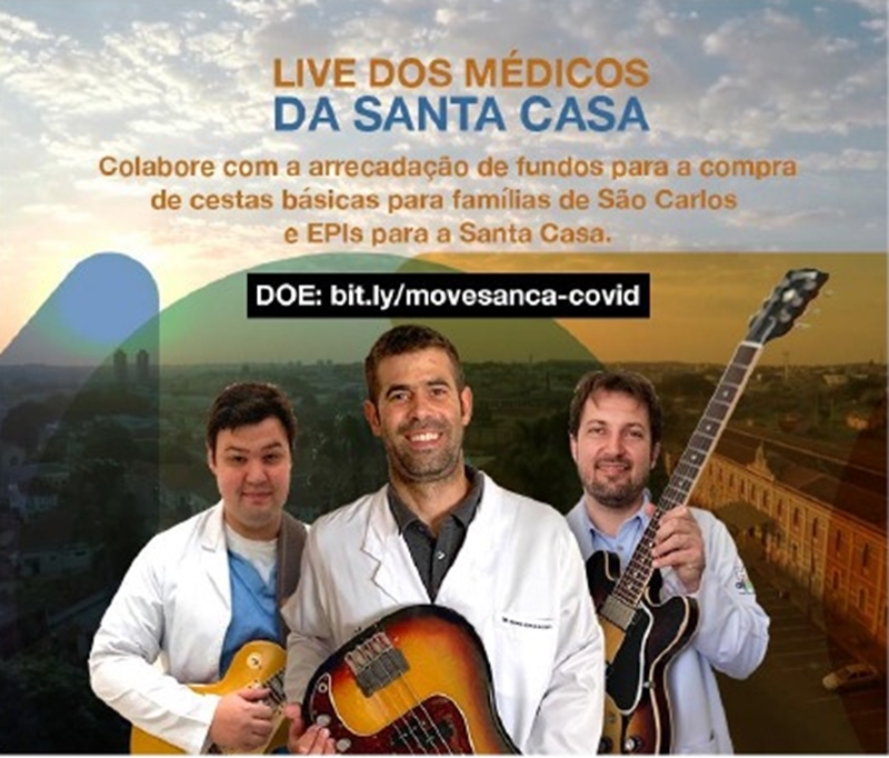 Trio de médicos faz nova live em prol da Santa Casa em parceria com o Move Sanca