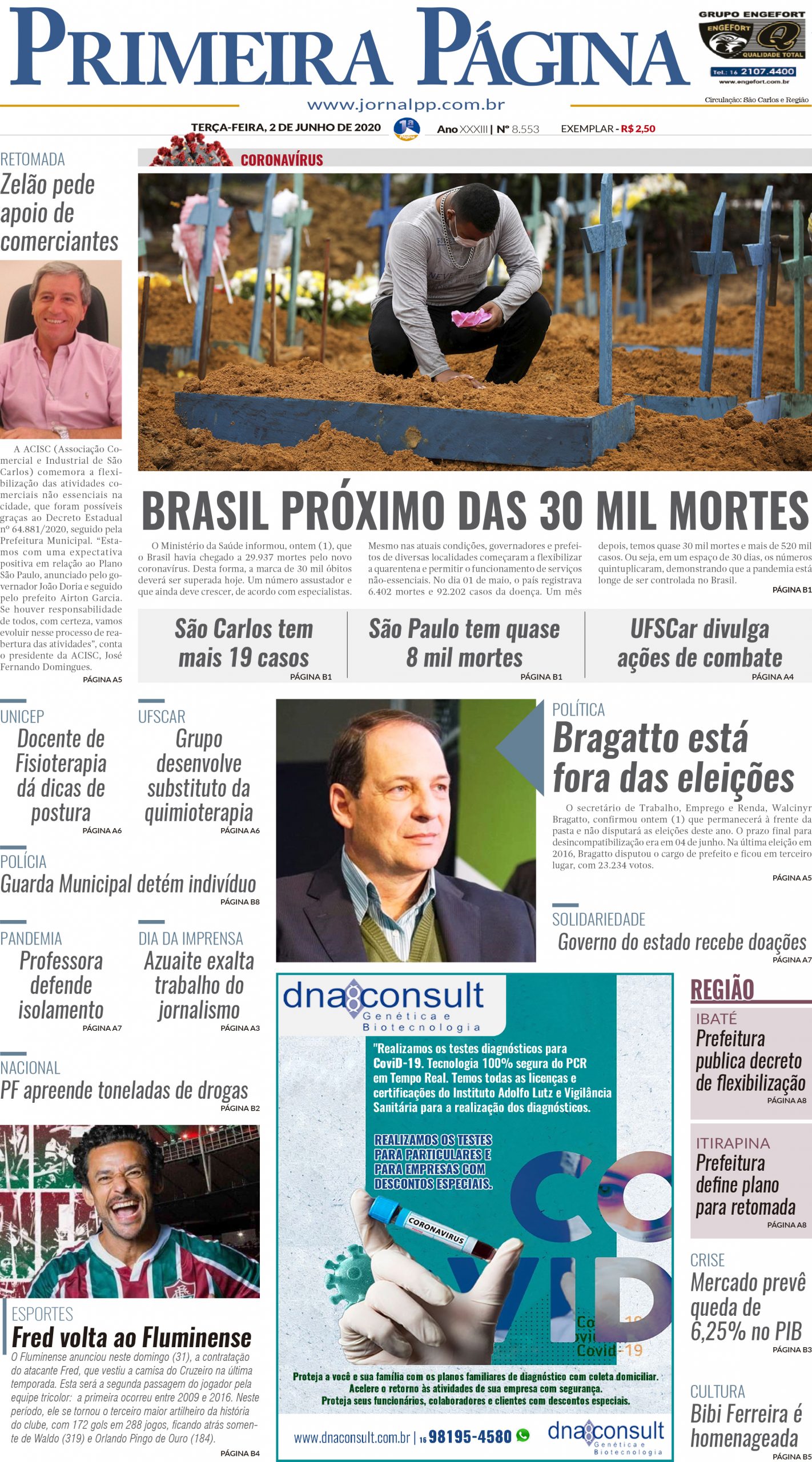 Capa do Impresso – 02/06/2020