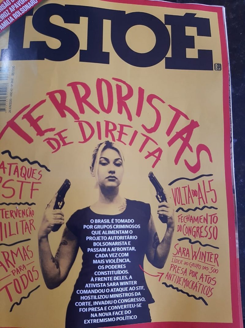 Bolsonarista radical, são-carlense Sara Winter vira capa de revista