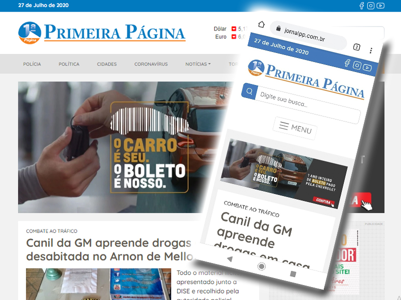 Jornal Primeira Página lança novo portal de notícias