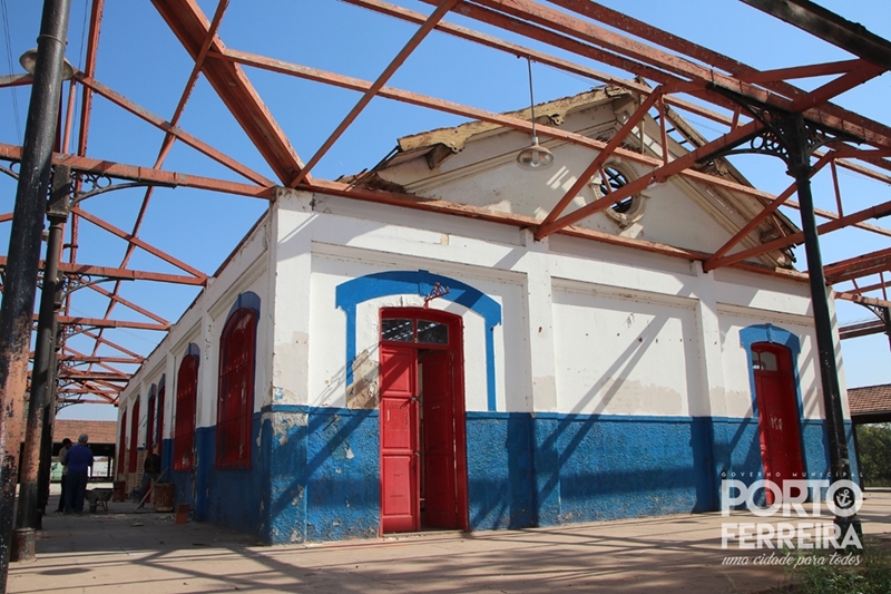 Antiga estação ferroviária de Porto Ferreira recebe obras de revitalização