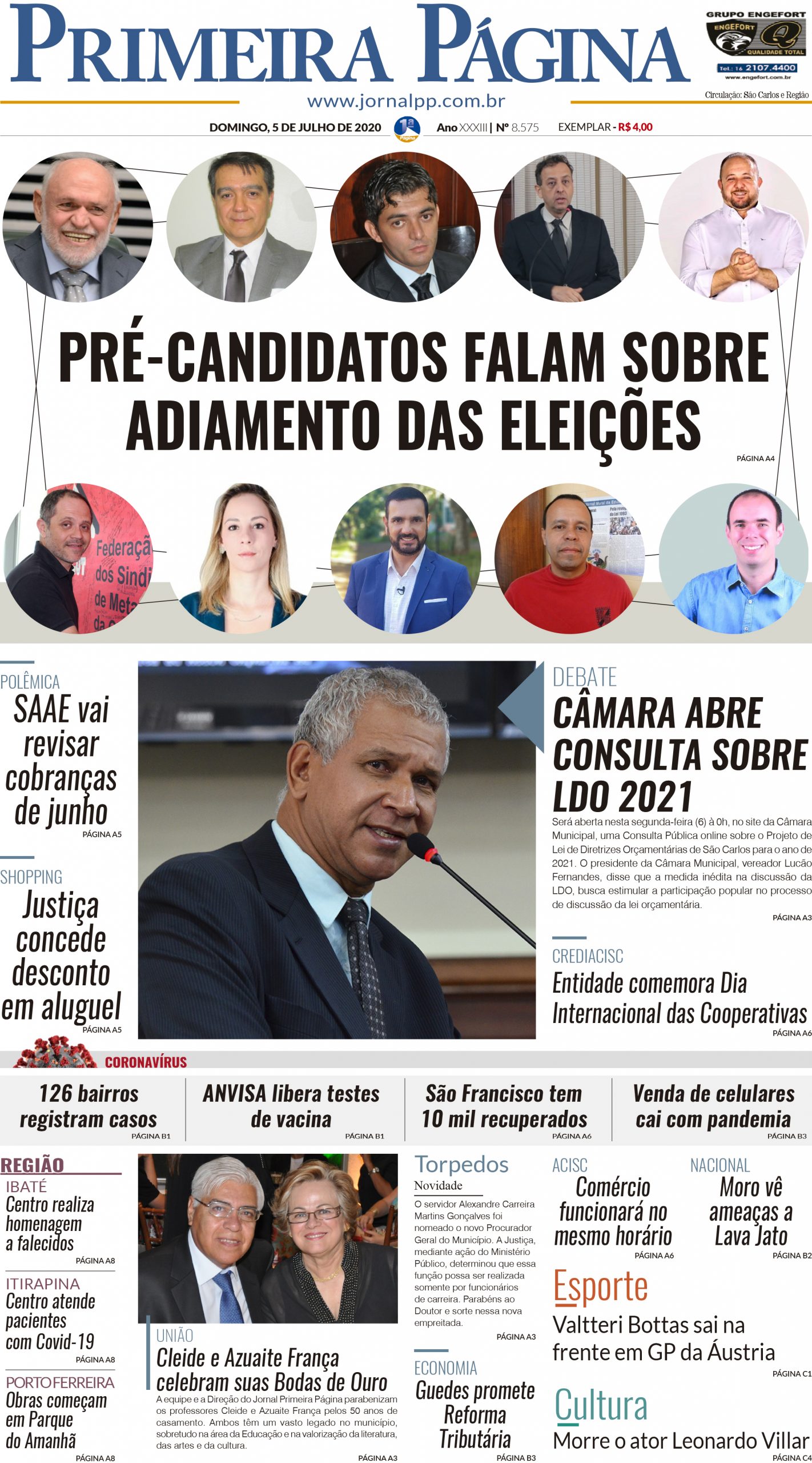 Capa do Impresso – 05/07/2020