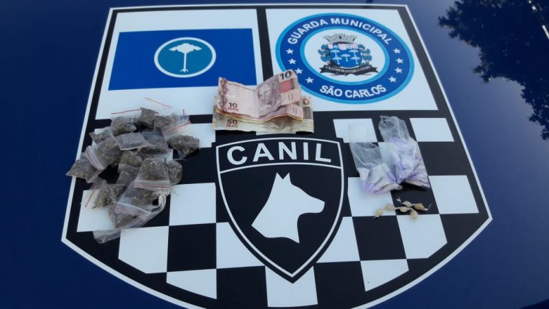 Grupamento de Operações com Cães prende homem com drogas e dinheiro no Santa Felícia