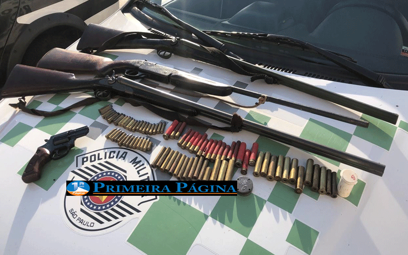 Região: Polícia Ambiental apreende armas e munições