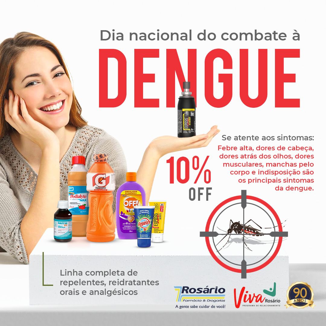 Farmácia Rosário celebra o Dia Nacional de Combate à Dengue
