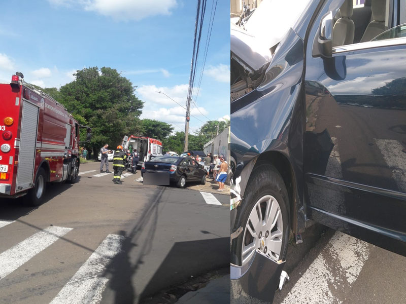 Colisão entre dois carros deixa dois feridos