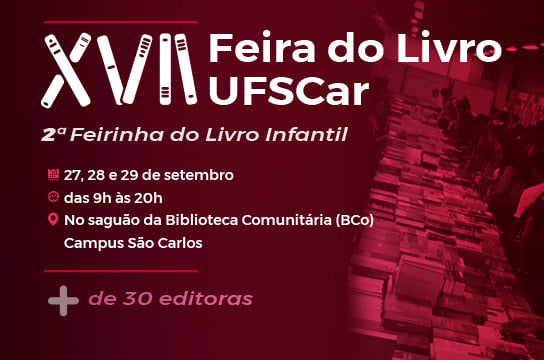UFSCar realiza XVII Feira do Livro entre 27 e 29 de setembro
