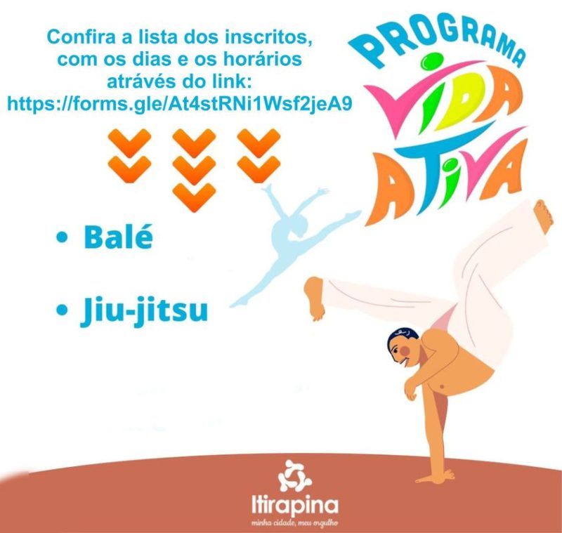 Esportes divulga lista de inscritos para jiu-jitsu e balé