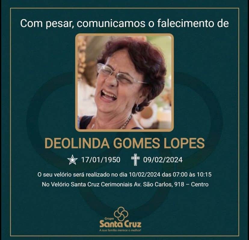 Morre Deolinda Gomes Lopes aos 74 anos