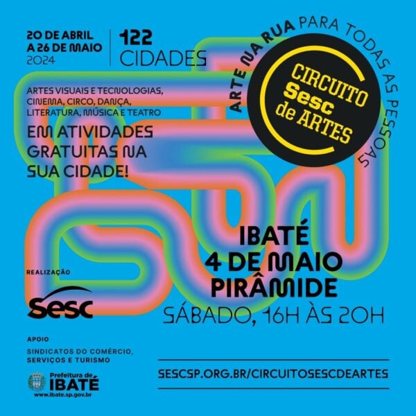 Circuito Sesc de Artes traz apresentações gratuitas em 4 de maio