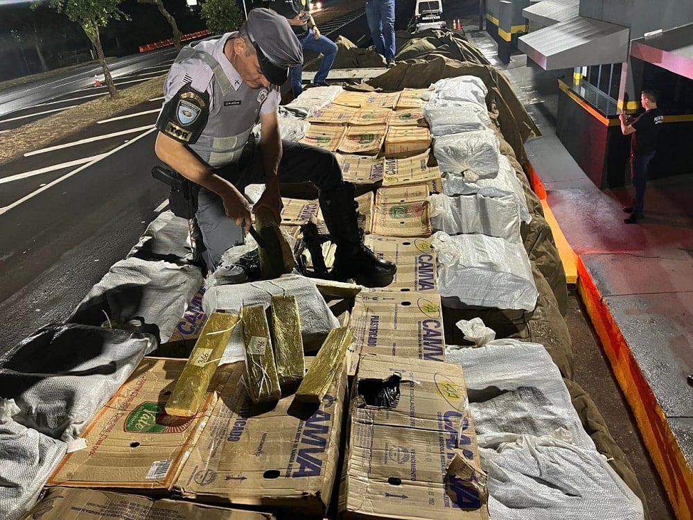 Policias Civil e Militar apreendem 2,5 toneladas de maconha