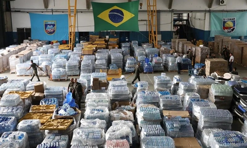 Defesa Civil do RS contabiliza 200 toneladas de alimentos doados