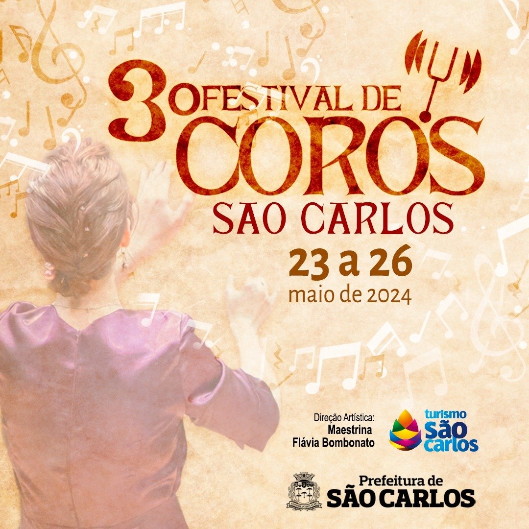 3º Festival de Coros São Carlos será realizado de 23 a 26 de maio