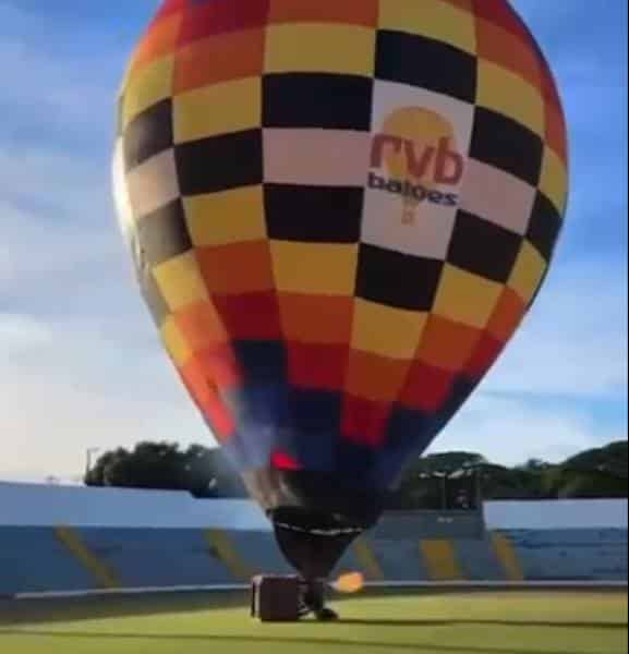 Copiloto cai da gôndola (cesto) de balão durante prova no Luisão em São Carlos