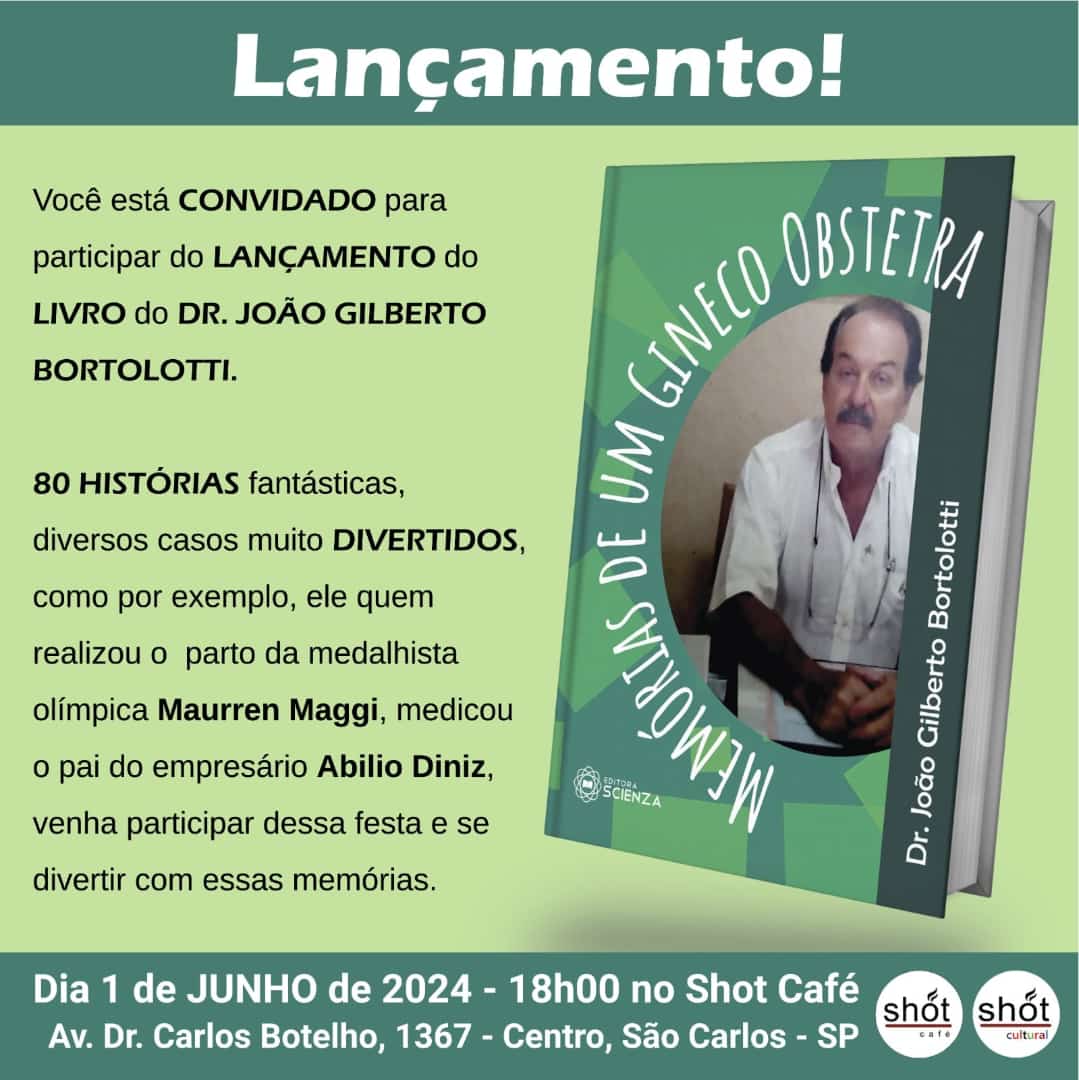 Dr João Gilberto Bortolotti lança livro