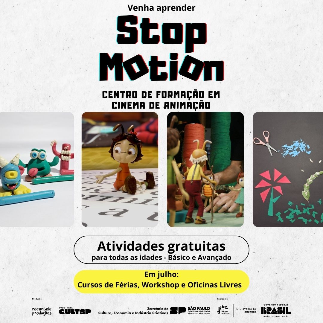 Centro de Formação em Cinema vai oferecer cursos e oficinas de Animação Stop Motion gratuitos