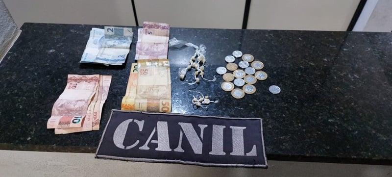 Canil da GM prende homem com crack e dinheiro no Boa Vista