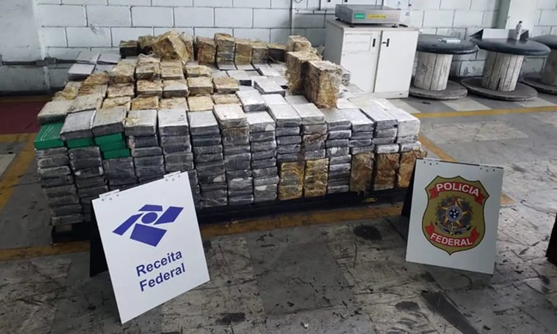 Receita e PF fazem maior apreensão de cocaína do ano