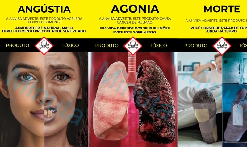 Anvisa apresenta novas imagens contra fumo em embalagens de cigarro