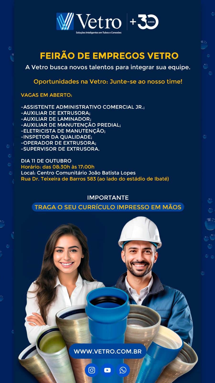 Vetro faz Feirão de Empregos