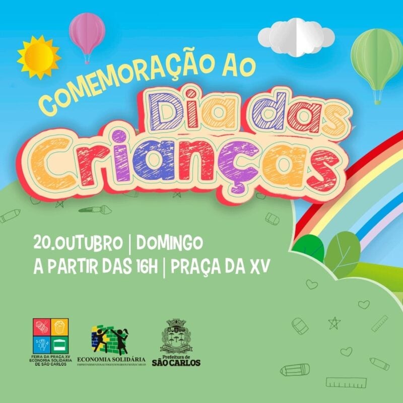 Domingo tem festa para crianças