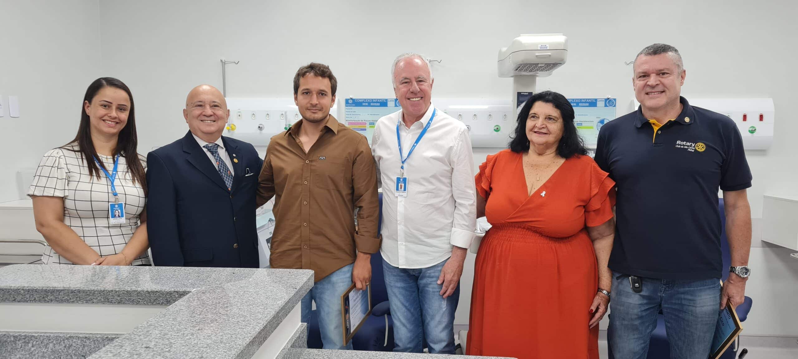 Rotary Club de São Carlos Pinhal visita a nova Unidade de Cuidados Intermediários Neonatal da Santa Casa