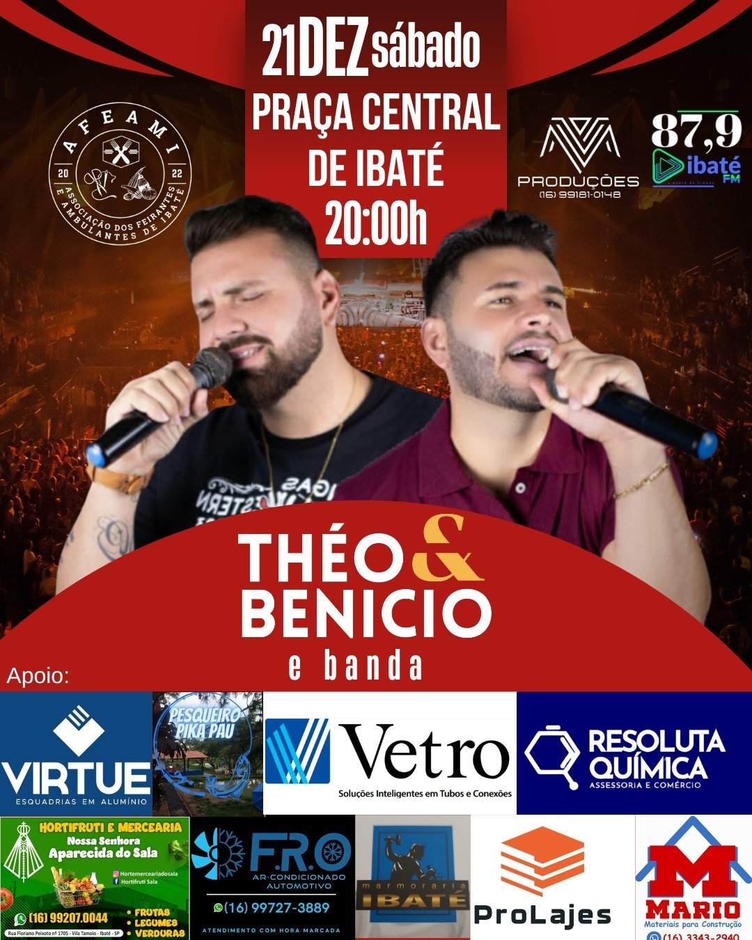 Show com Théo & Benício na praça