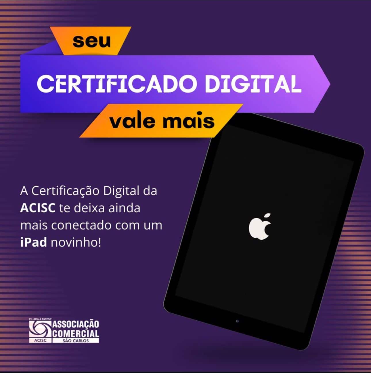 ACISC sorteia iPad a quem adquirir ou renovar