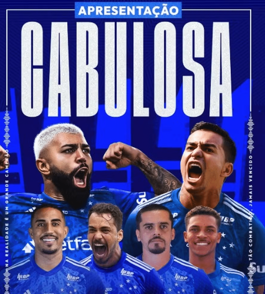 Cruzeiro apresenta Gabigol, Dudu e mais 4 reforços a 45 mil torcedores