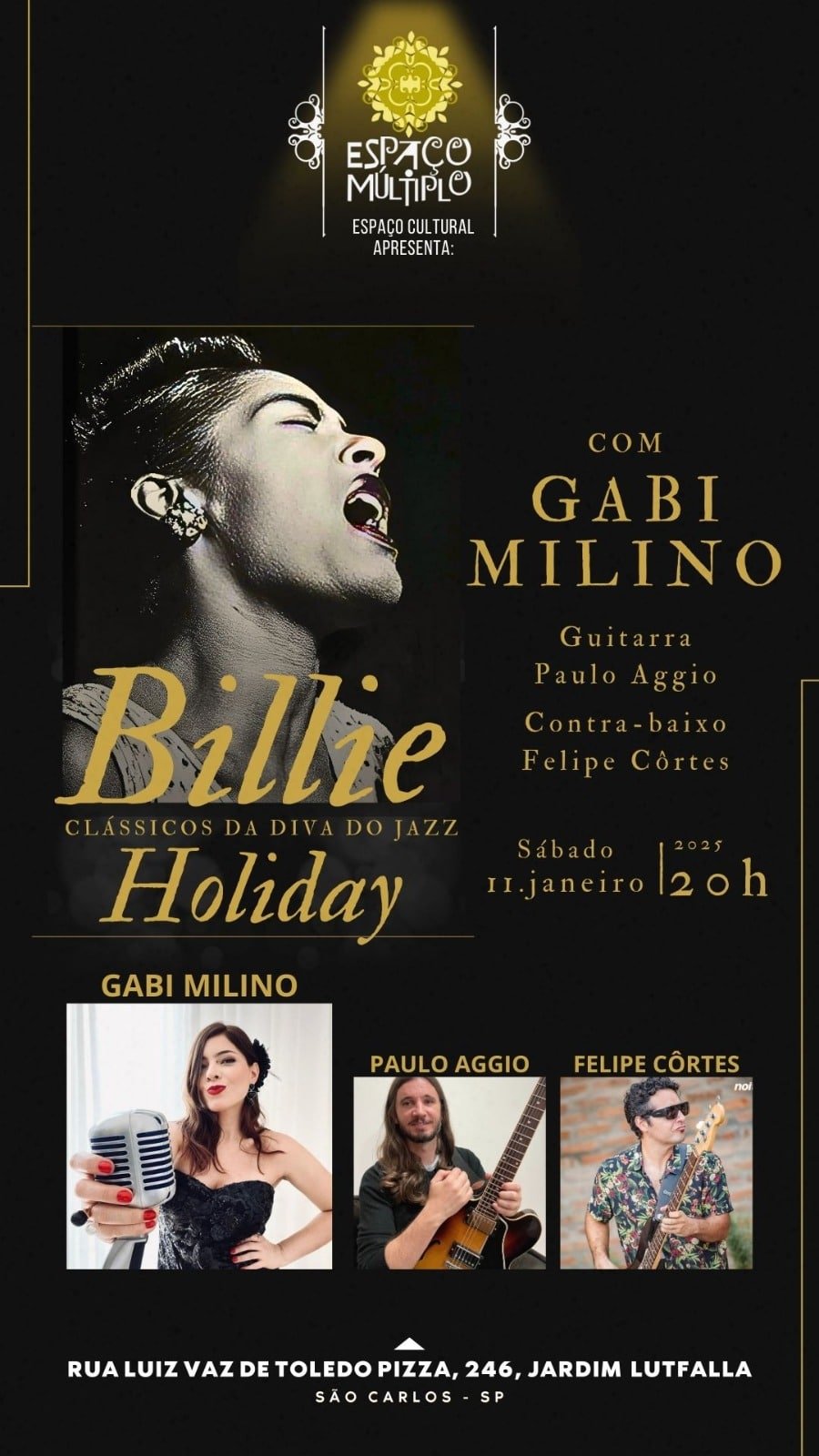 Gabi Milino interpreta Billie Holliday