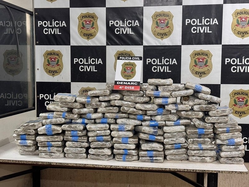 Caminhão com mais de 130 kg de maconha é interceptado pela Polícia Civil