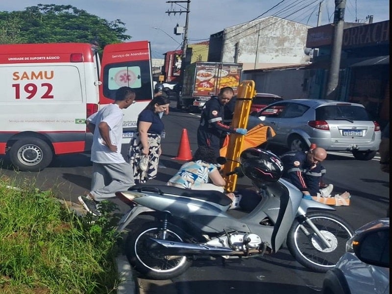 Motociclista sofre fratura exposta em acidente no Santa Felícia