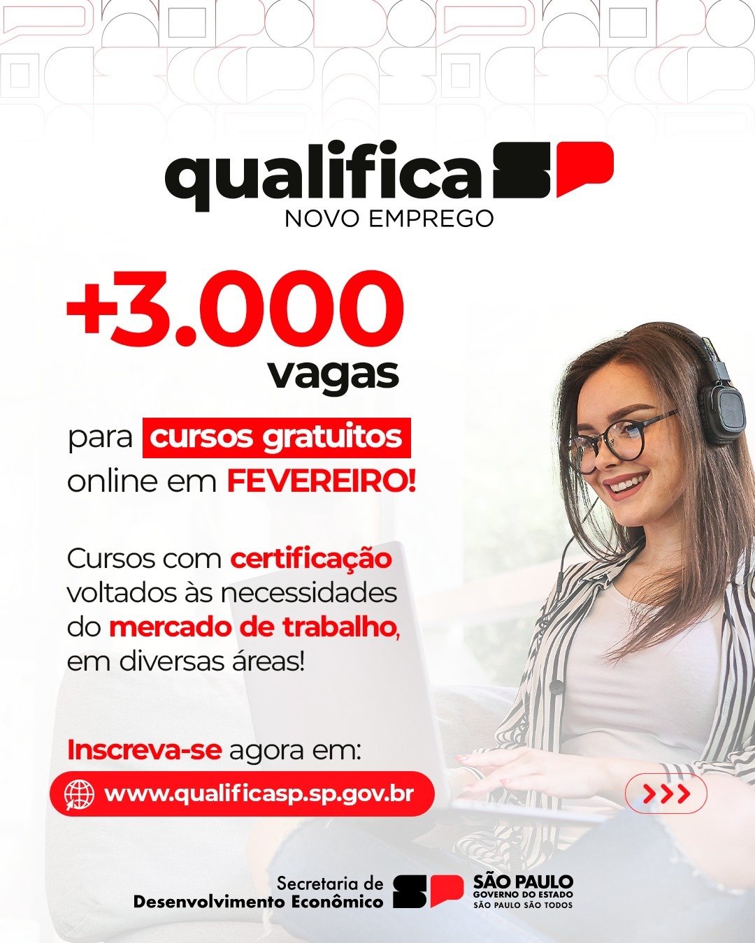 Inscrições para cursos gratuitos terminam sexta-feira