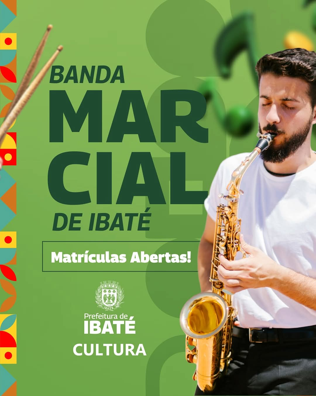 Prefeitura disponibiliza aulas gratuitas de instrumentos musicais