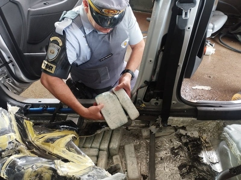 PM Rodoviária apreende 135 kg de cocaína