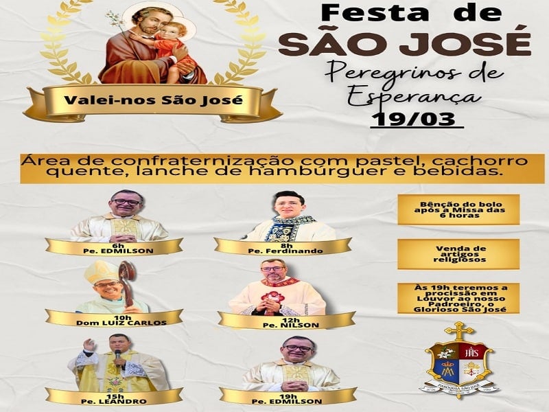 Igreja católica celebra dia de São José com programação especial em São Carlos