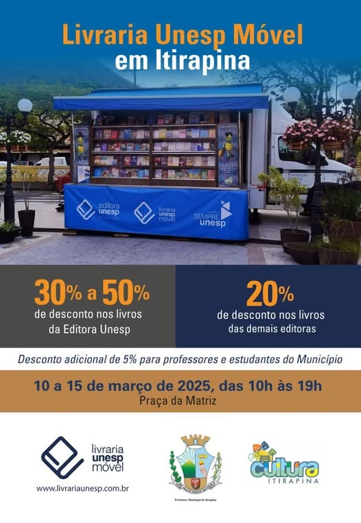 Segunda-feira tem Livraria Móvel da Unesp