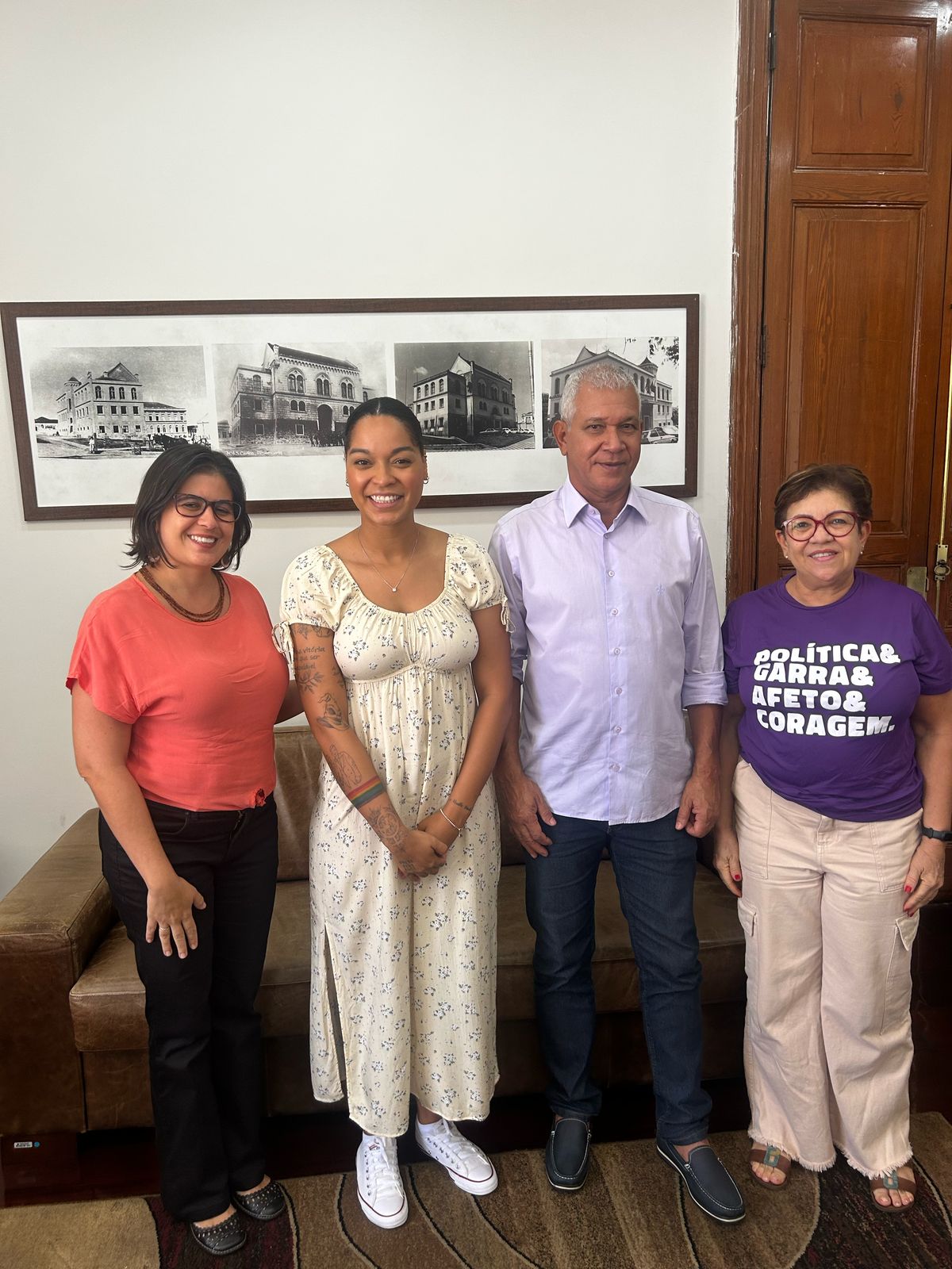 Lucão Fernandes recebe deputada estadual Thainara Faria